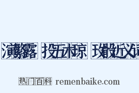 演繁露·投五木琼橩玫骰近义词是什么意思的图片